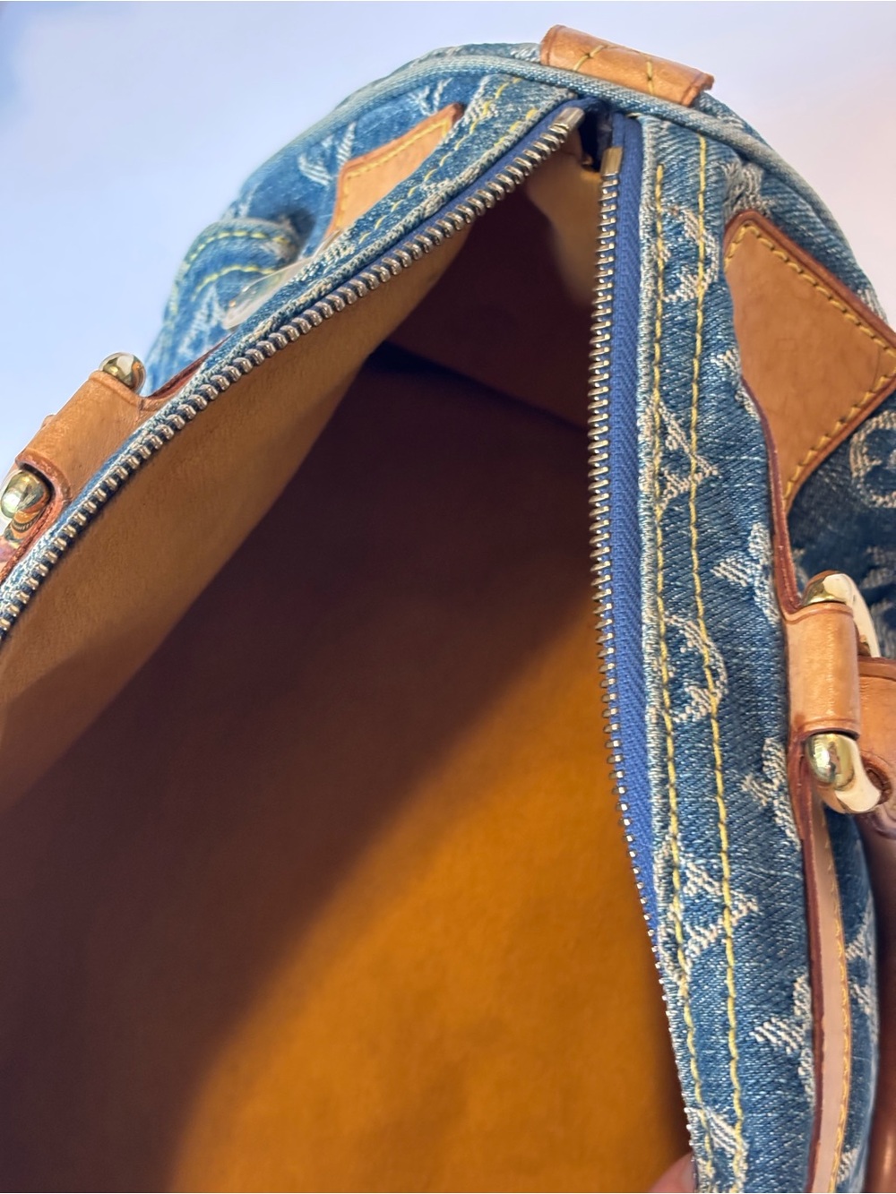 2005 Vintage Louis Vuitton Denim Neo Speedy - Picture 7 of 9